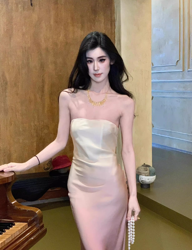 Elegant Mermaid Strapless Grape Purple Ombre Satin Prom Dress Outfits SH4372