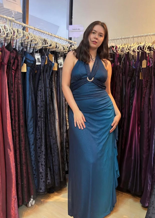 Sexy Halter Ombre Green Chiffon Backless Long Prom Dress Evening Dress SH1147