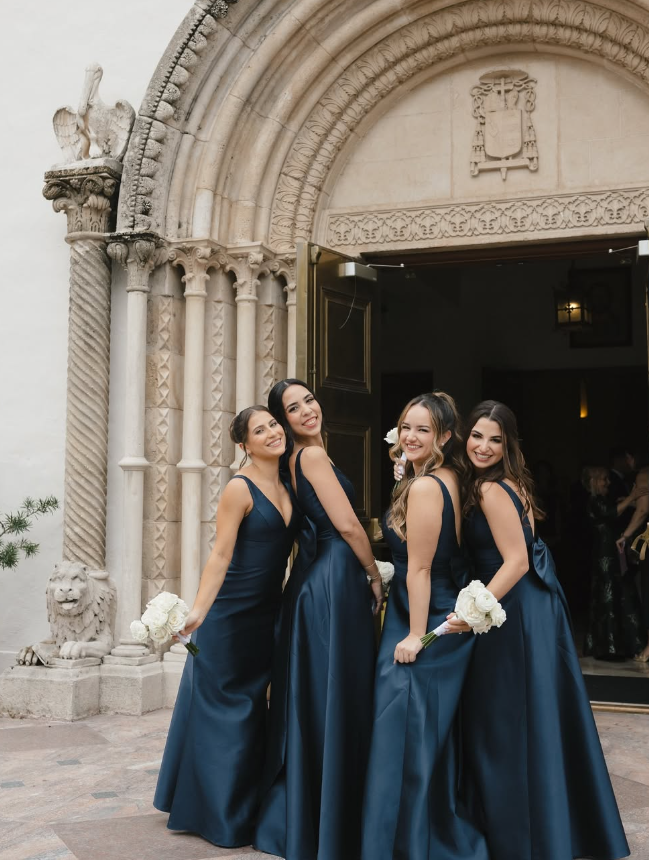 Navy Blue Mermaid V Neck Satin Long Bridesmaid Dress Evening Dress wit shinydress Navy Blue Mermaid V Neck Satin Long Bridesmaid Dress Evening Dress wit shinydress