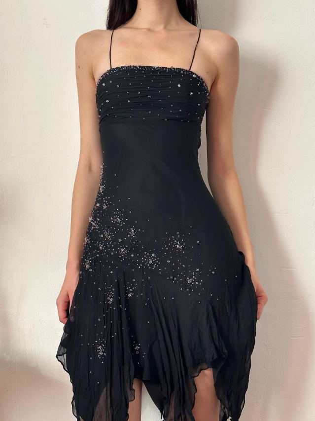 Exquisite Beaded A Line Spaghetti Strap Chiffon Short Homecoming Dress Party Dress SH3958