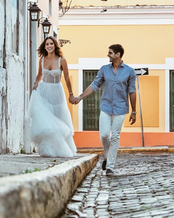 Pearl Ball Gown Spaghetti Strap White Tulle Prom Dress Wedding Dress SH4665