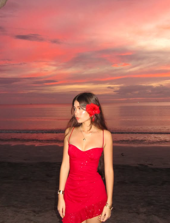 Red A Line Spaghetti Strap Sequin Tulle Short Homecoming Dress Vacation Dress SH4478