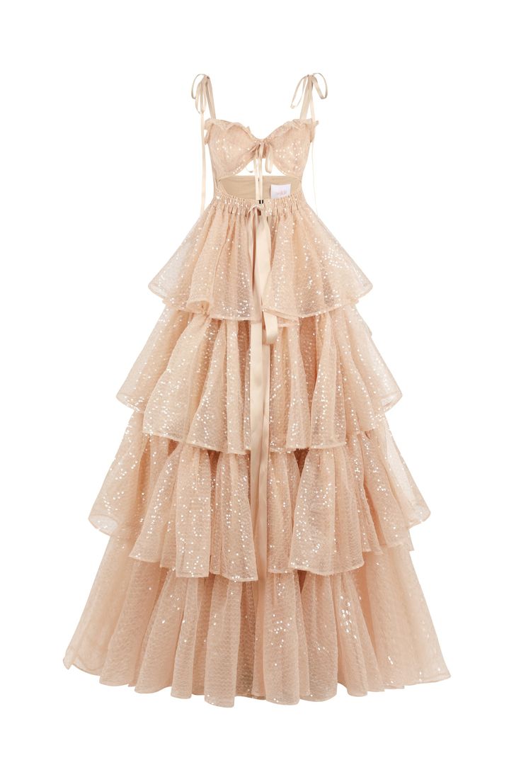 Pretty Pink A Line Spaghetti Straps Sequin Tulle Prom Dress Wedding Guest Dress with Slit SH4294