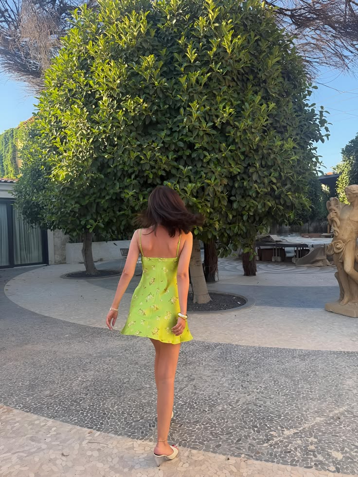 Cute A Line Spaghetti Strap Print Floral Green Satin Short Homecoming Dress Mini Dress SH8046