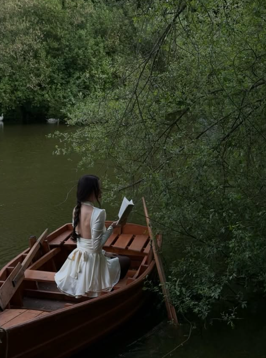 Apricot Backless A Line Long Sleeve Satin Homecoming Dress Cocktail Dress Outfits SH3914