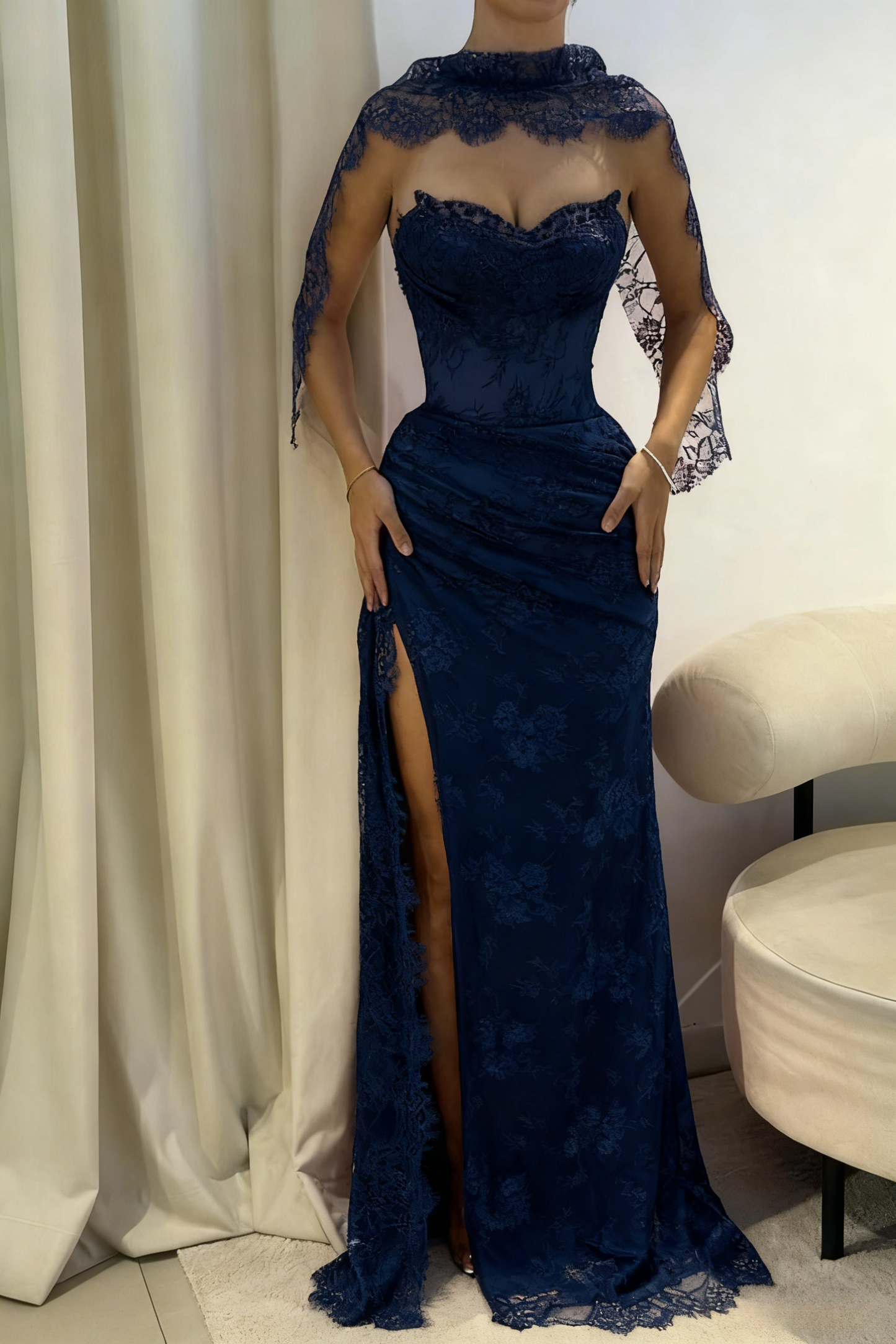 Pink A Line Sweetheart Neck Beaded Lace Prom Dress Evening Dress with Slit SH4438