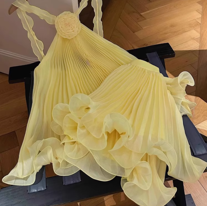 Cute A Line Halter Baby Blue Pleated Chiffon Short Homecoming Dress Birthday Dress SH2861