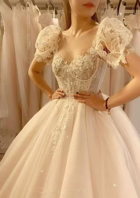 Vintage Fairy Corset Dress White Long Formal Gown Wedding Dresses SH257