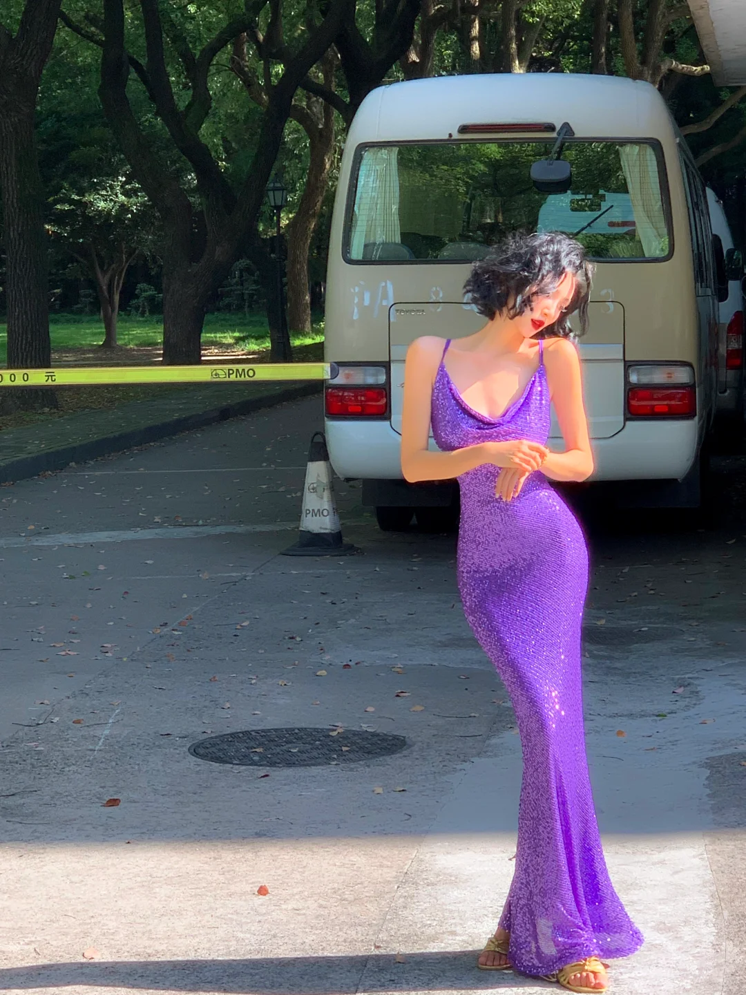 Sexy Shiny Purple Mermaid Straps Sequin Long Prom Dress Vacation Dress SH4318