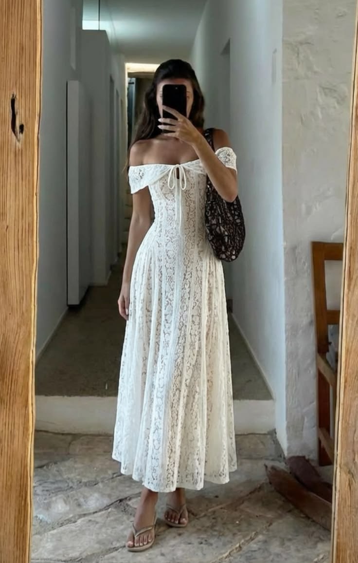 White A Line Off the Shoulder Lace Long Prom Dress Party Dress SH8420