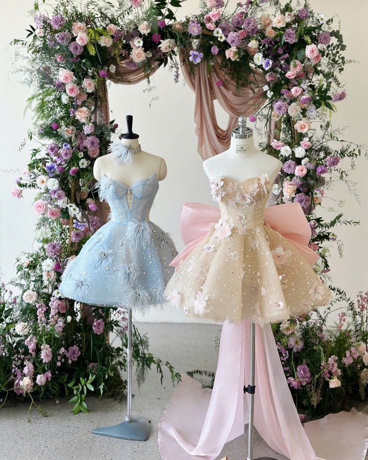 Pink A Line Sweetheart Neck Floral Sequin Tulle Homecoming Dress with Bow SH3409
