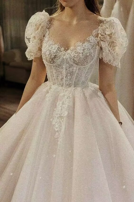 Vintage Fairy Corset Dress White Long Formal Gown Wedding Dresses SH257