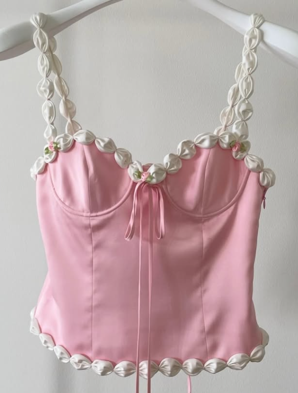 Pink Two Piece A Line Spaghetti Strap Satin Mini Homecoming Dress Birthday Dress SH3696