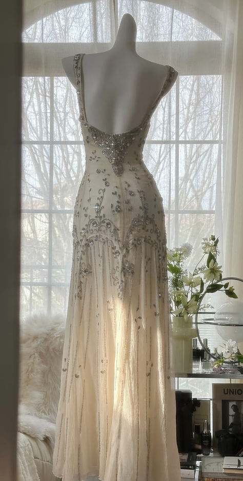 Ivory A Line Straps Beaded Chiffon Long Prom Dress Graduation Prom Dress SH2562