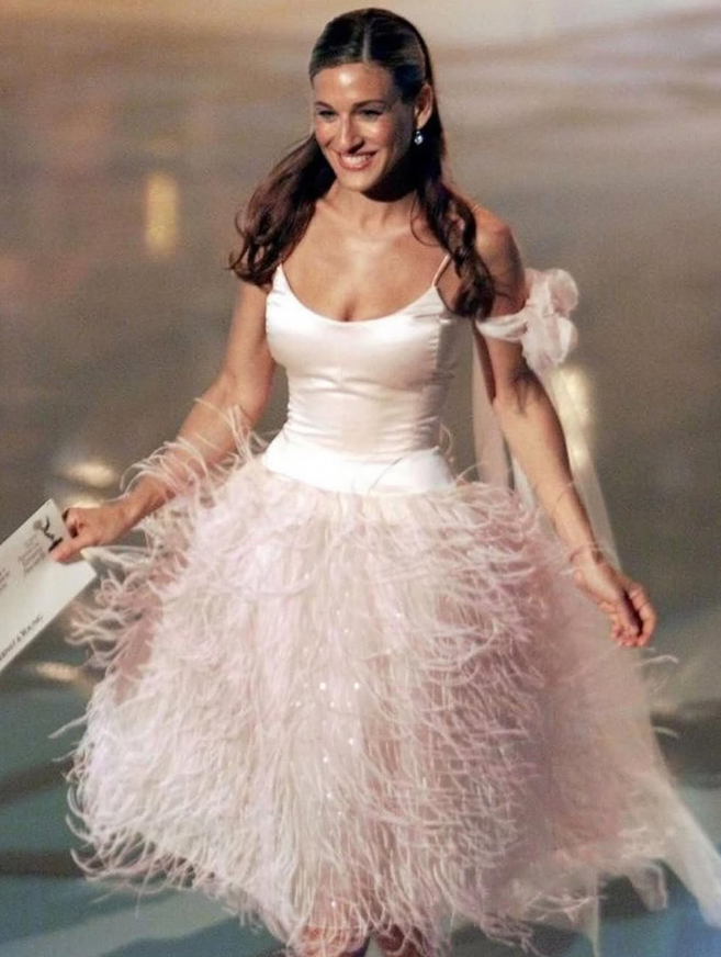 Princess A Line Spagehtti Strap Feather Satin Prom Dress Evening Dress SH2326