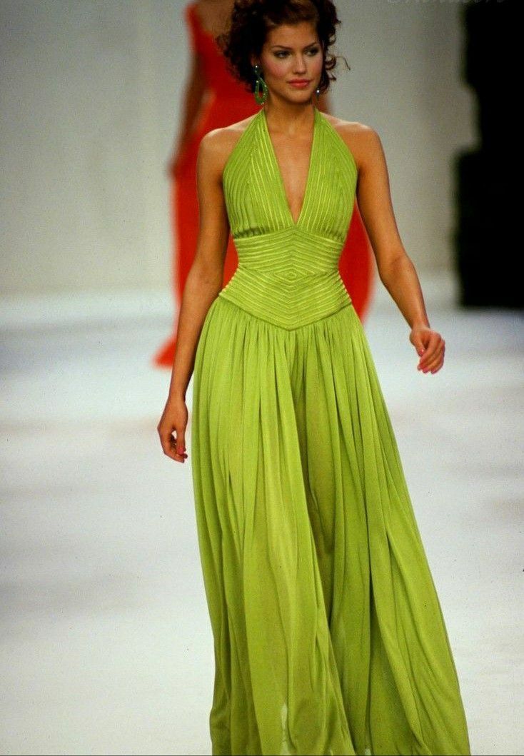Charming Green A-line Tiered Prom Dress,Green Formal Gown Y5484 main image 1