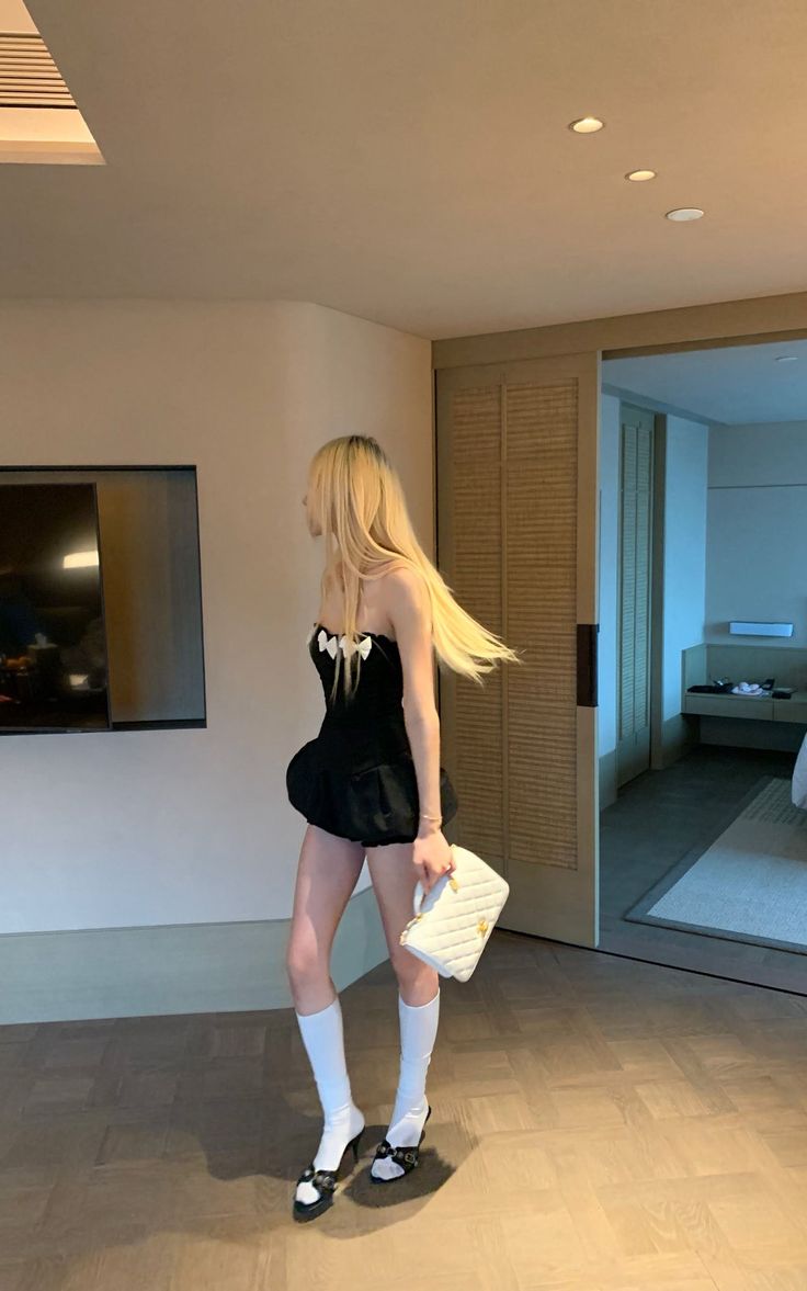 Cute A Line Strapless Black Satin Mini Homecoming Dress with White Bow SH3265