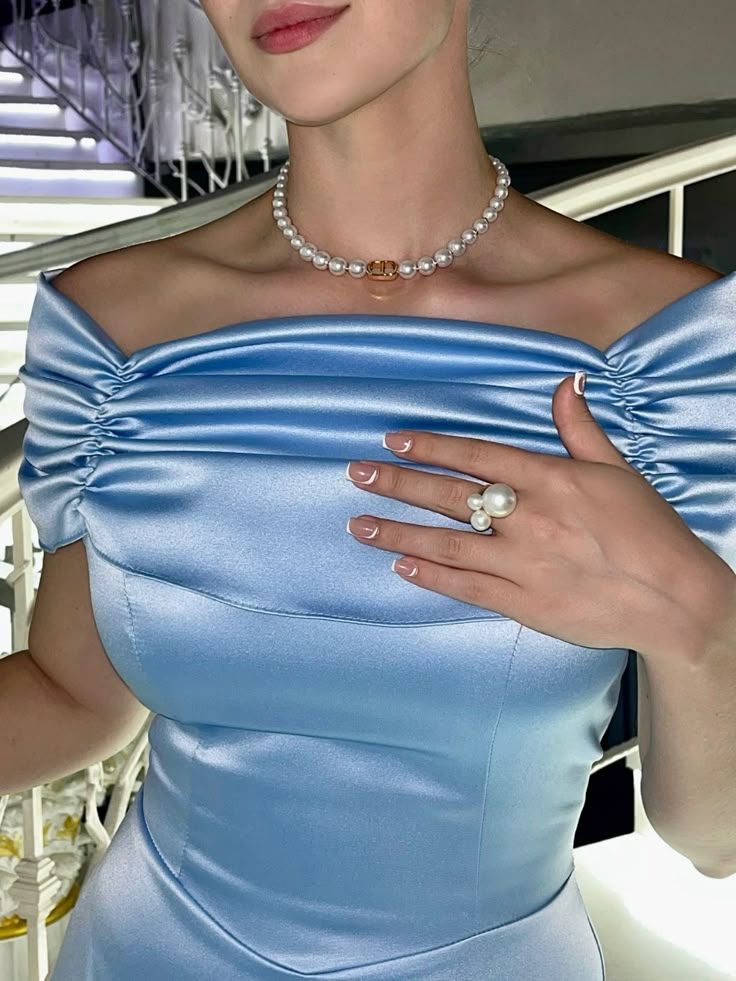 Pretty Brown Mermaid Off the Shoulder Satin Prom Dress Evening Dress Date Dress SH3981