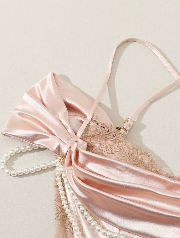 Stunning Sheath Off the Shoulder Pearl Pink Lace Satin Prom Dress Wedding Guest Dress SH4221