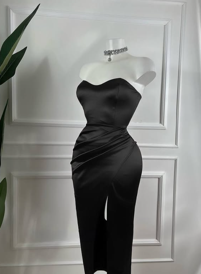 Sexy Burgundy Sheath Sweetheart Neck Satin Knee Lenght Prom Dress Cocktail Dress SH4346
