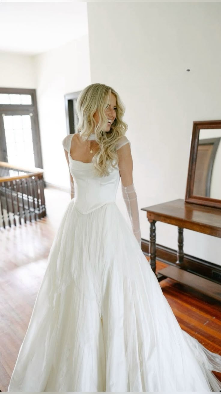 Simple Classic White A Line Strap Satin Tulle Long Prom Dress Wedding shinydress Simple Classic White A Line Strap Satin Tulle Long Prom Dress Wedding shinydress
