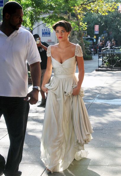 Pretty A Line Beaded Pleated White Chiffon Prom Dress 18th Birthday Dress SH4473