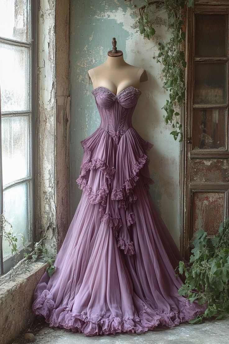 Gentle A Line Sweetheart Neck Appliques Purple Chiffon Prom Dress Graduation Prom Dress SH2518