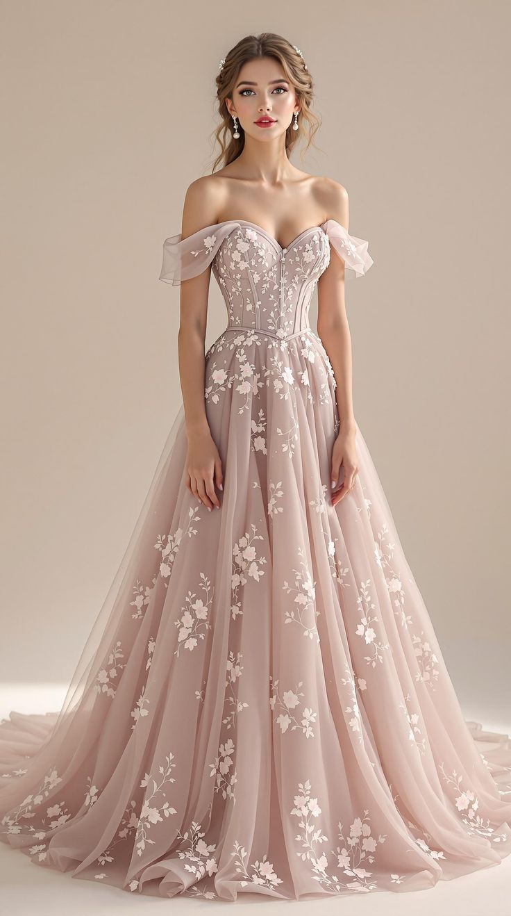 Classic Cool Pink A Line Off the Shoulder Appliques Tulle Prom Dress 16th Birthday Dress SH4278