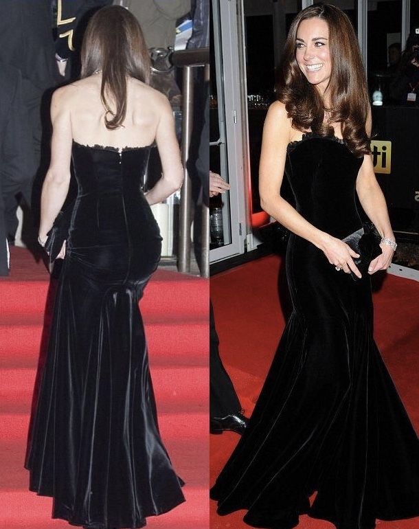 Black Elegant A Line Strapless Velvet Long Prom Dress Evening Dress SH3458