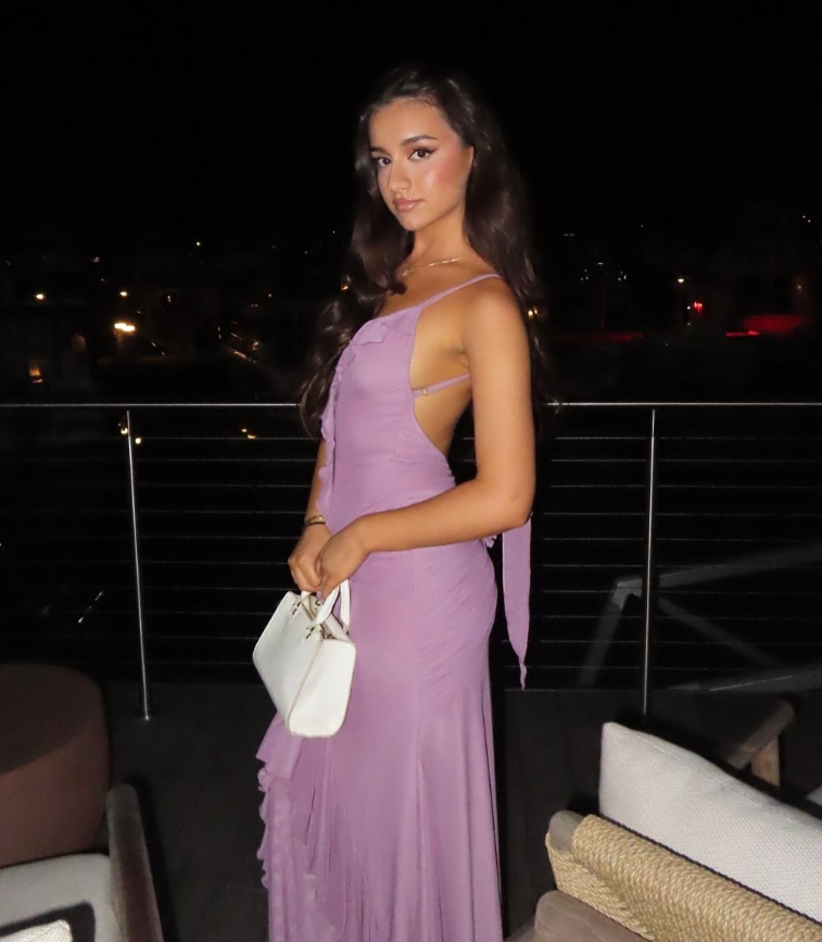 Sexy Grape Purple Sheath Straps Chiffon Open Back Prom Dress Party Dress SH3978