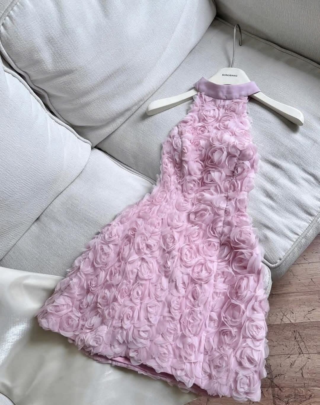 Sweety Pink A Line 3D Floral Tulle Short Prom Dress Homecoming Dress SH7996