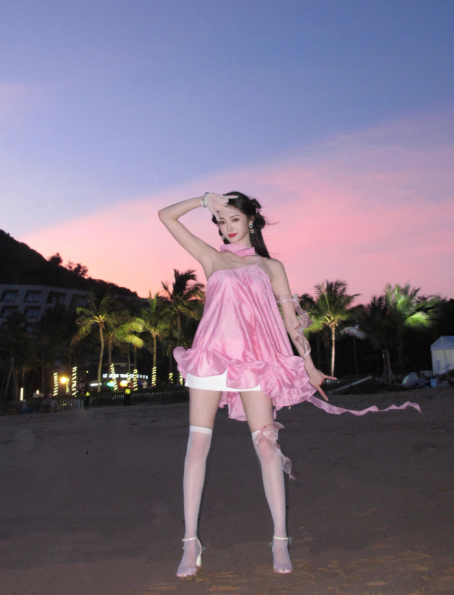 Cute Pink A Line One Shoulder Satin Short Homecoming Dress Vacation Dress SH4153