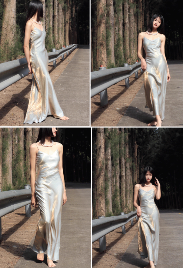Simple Pretty Mermaid Spaghetti Strap Satin Prom Dress Evening Dress Formal Dress SH4083