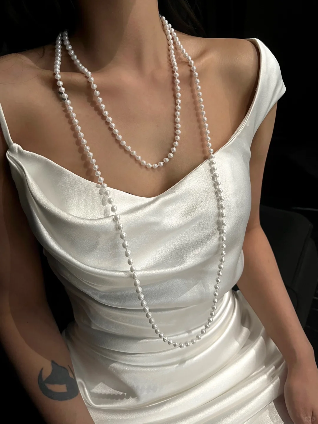 Elegant White Sheath Straps Satin Long Prom Dress Formal Gown Wedding Dress SH4187
