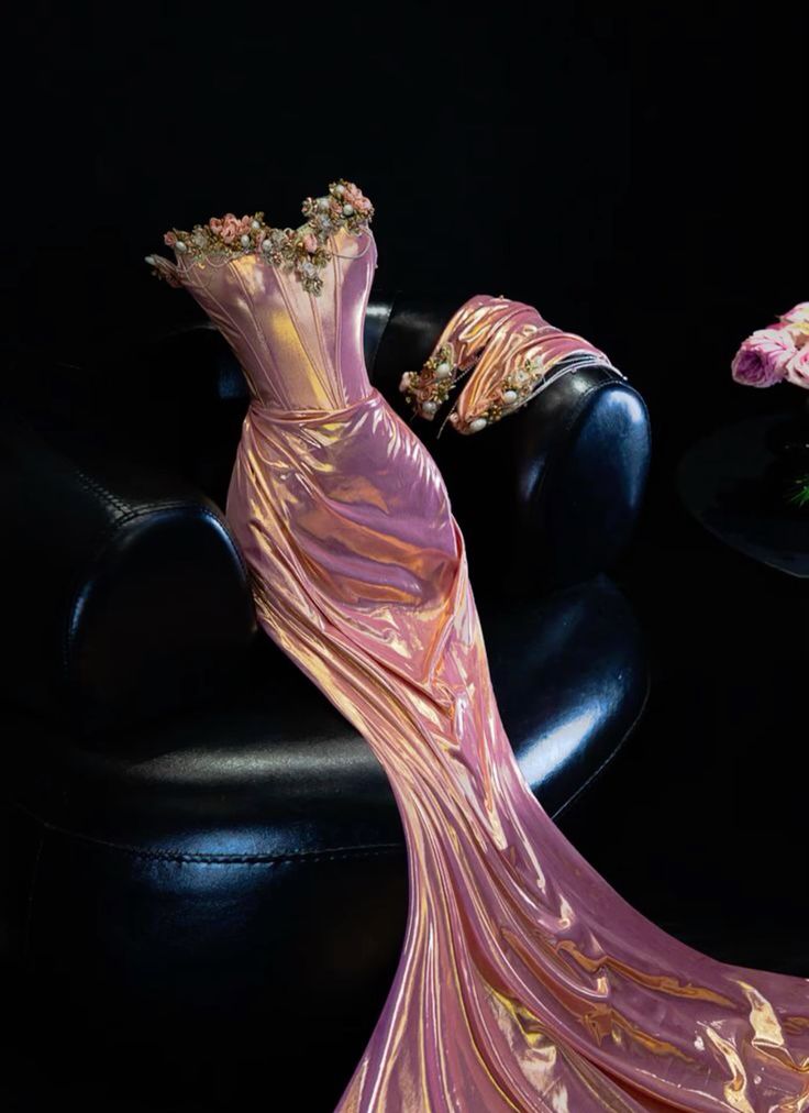 Gorgeous Mermaid Off the Shoulder Flower Satin Long Prom Dress Evening Dress SH3241