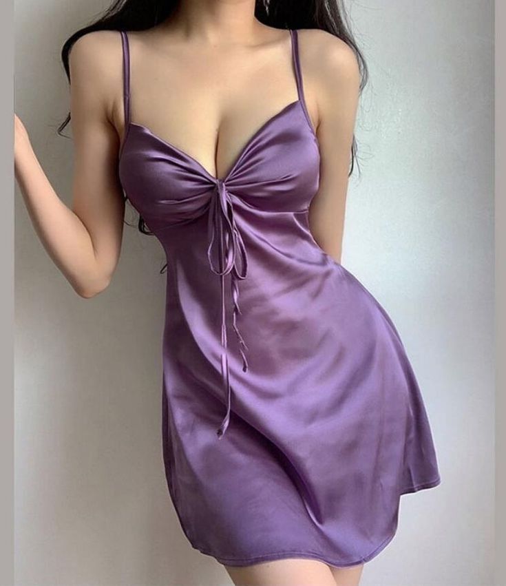 Simple Purple A Line Spaghetti Strap Satin Short Homecoming Dress Mini Dress SH8025