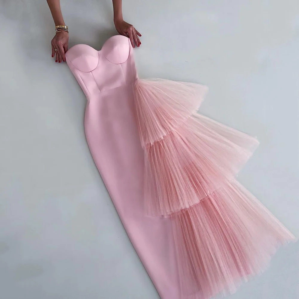 Sexy Sheath Strapless Evening Dress Elegant Homecoming Dress SH585