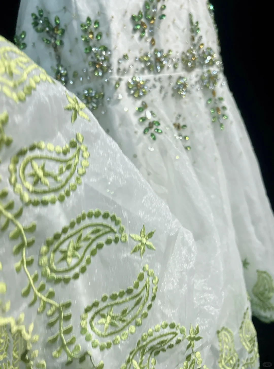 Vintage A Line Spaghetti Strap Green Appliques Beaded Tulle Satin Homecoming Dress SH3337