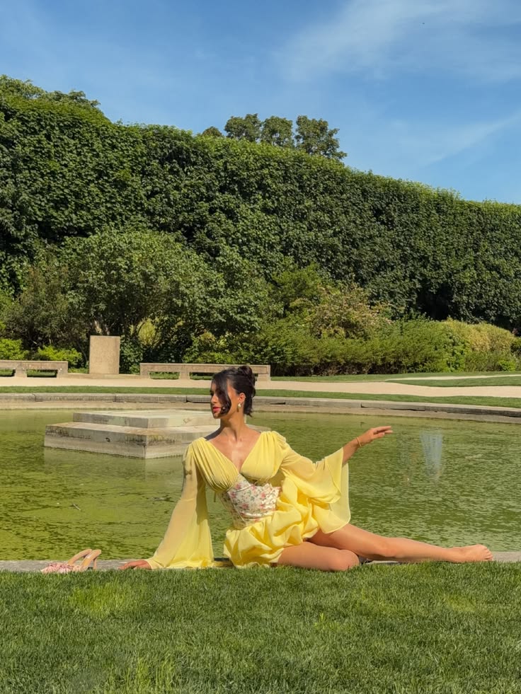 Unique Yellow A Line Long Sleeve Print Floral Chiffon Short Homecoming Dress Outfits SH6728