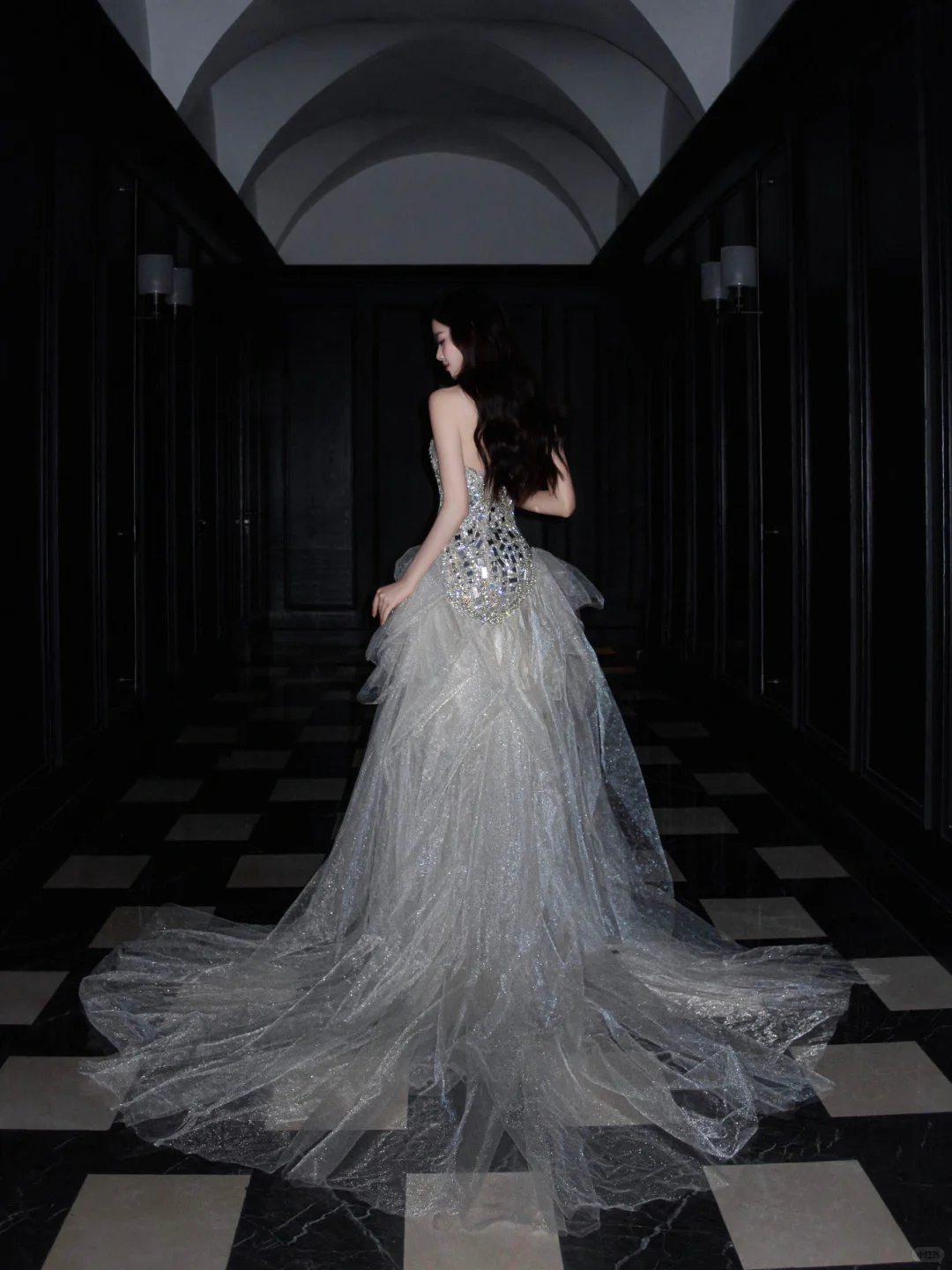 Exquisite Silver Sequin Beaded Mermaid Sweetheart Neck Long Date Dress Evening Dress Prom Dress SH3443