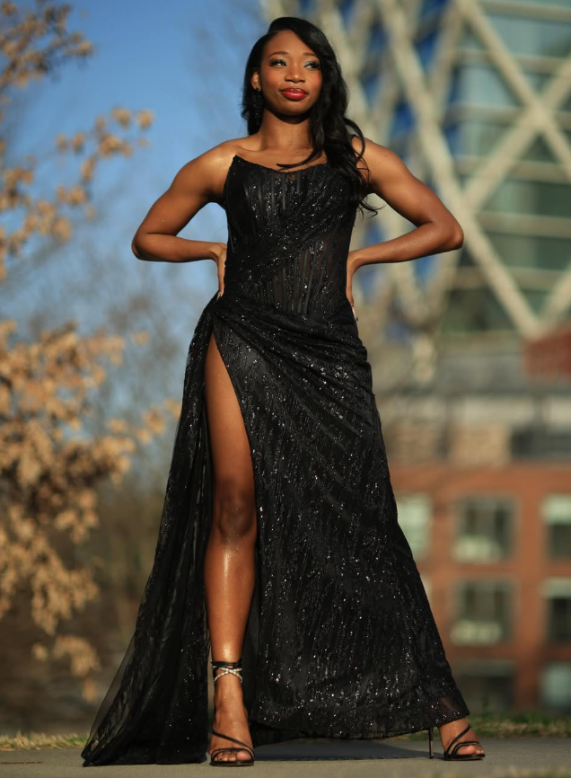 Sexy Black Lace Sequin Slit Long Prom Dress Mermaid Evening Dress SH1451