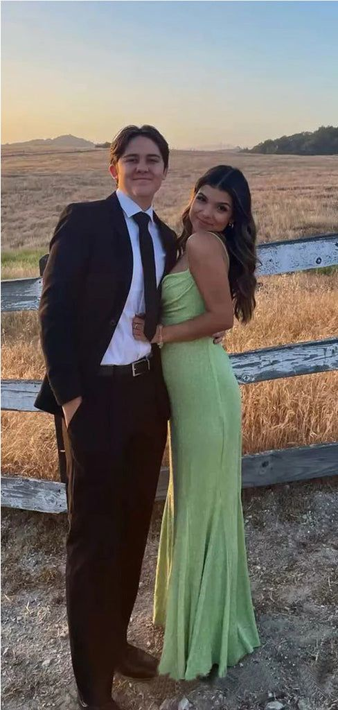 Charming Spaghetti Straps Long Mermiad Prom Dress Evening Dress SH1039