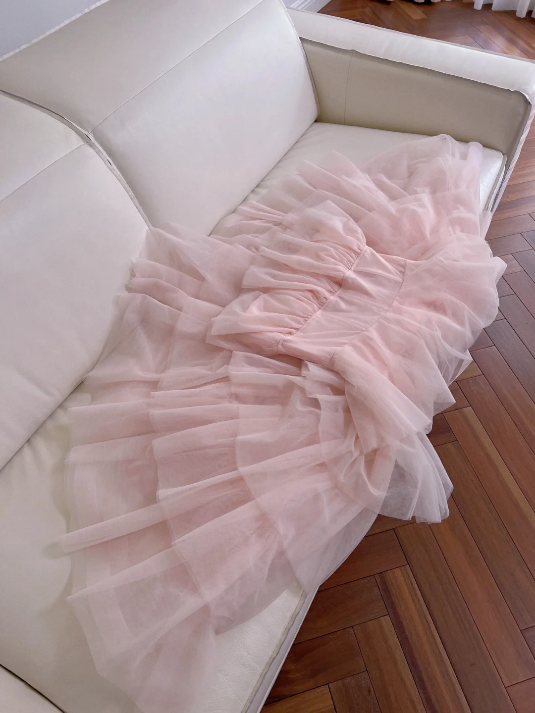 Elegant A Line Spaghetti Strap Layered Light Pink Tulle Short Homecoming Dress Cocktail Dress SH3007