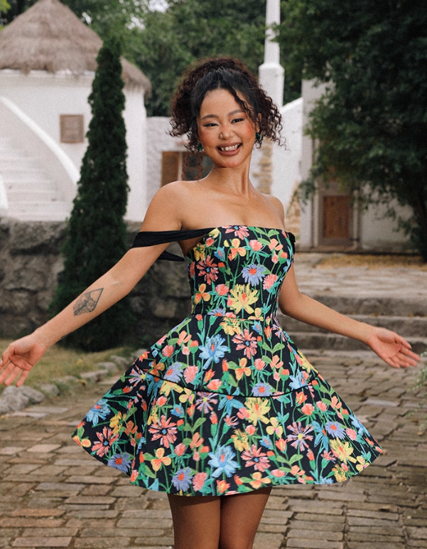 Bright and Colorful A Line Strap Satin Short Homecoming Dress Outfits SH4150