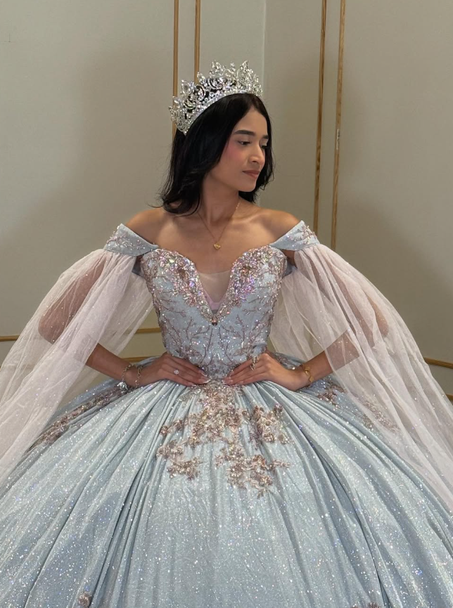 Shiny Baby Blue Ball Gown Off the Shoulder Sequin Tulle Sweet 16 Dress shinydress Shiny Baby Blue Ball Gown Off the Shoulder Sequin Tulle Sweet 16 Dress shinydress