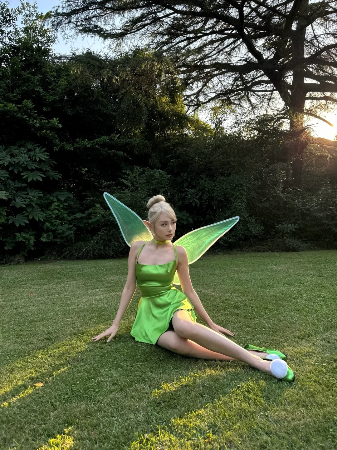Cute A Line Spaghetti Strap Green Satin Open Back Homecoming Dress Party Dress SH3420