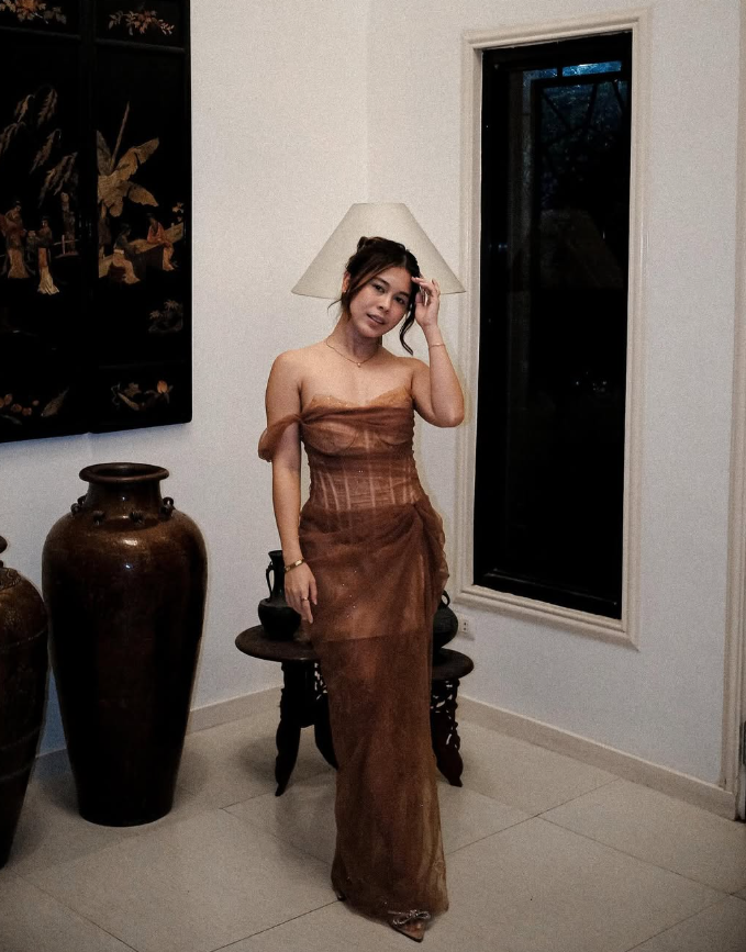 Brown Sheath One Shoulder Corset Lace Prom Dress Evening Dress Formal Gown SH3925