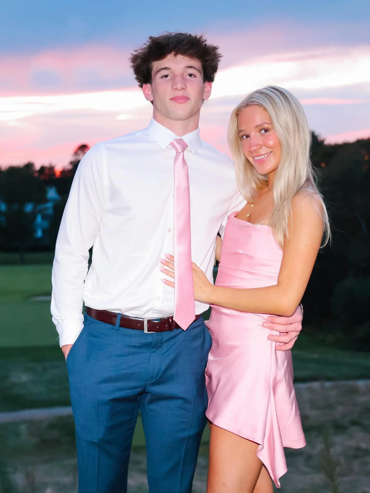 Cute A Line Strapless Pink Satin Short Homecoming Dress SH7462