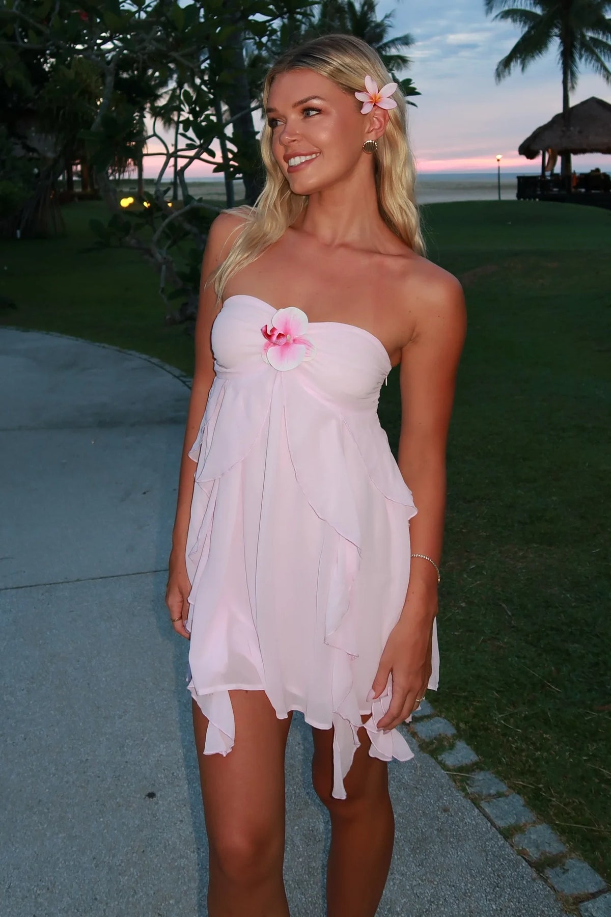 Cute A Line Sweetheart Light Pink Short Homecoming Dress with Ruffles SH7829