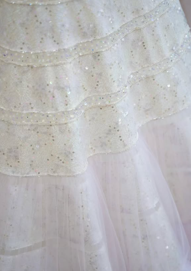 Purple Ombre Ball Gown Strapless Sequin Beaded Tulle Long Prom Dress SH5037